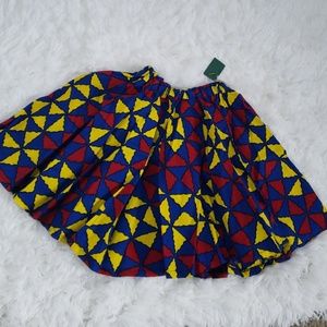 African print skirt